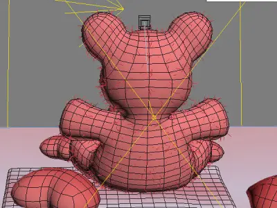 Valentine Teddy Bear Low-poly 3D model