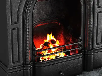  Victorian Cast Iron Fireplace 3D model