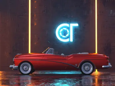 Buick Skylark Convertible 1953 3D model 3D model