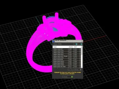 Beautiful female Oval gem ring 3D print model