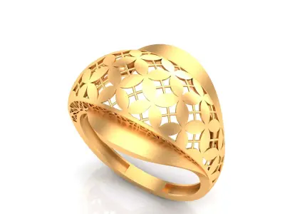 fusion women gold ring 3D print model buy