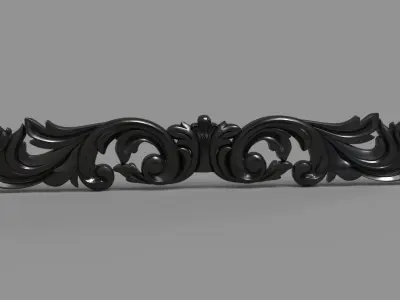 Wood carving decoration 3D model