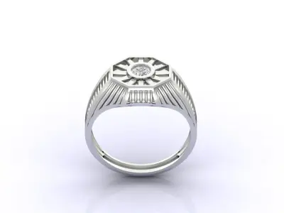 Print Ready STL 3DM  Gents Rings Diamond Men Ring  3D print model