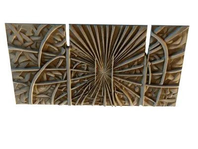 mural decor set wall panel 26 3D model