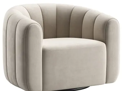 Fitz Swivel Chair CB2 3D model