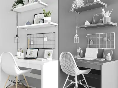 Decorative set-19 Low-poly 3D model