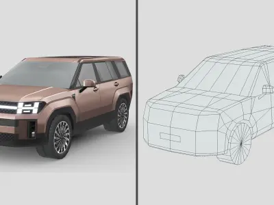 Low-Poly Car Pack 025 - Family SUV Pack