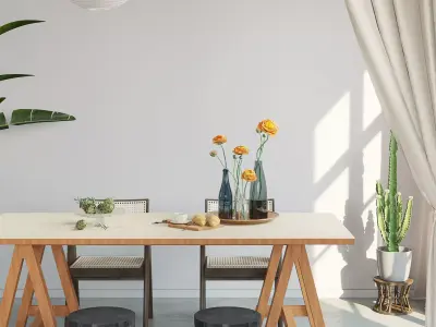 Industrial Living Interior scene  3D model