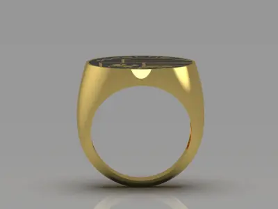 man porsche gold ring mr0069 3D print model