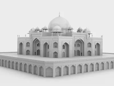 Humayun Tomb 3D model purchase