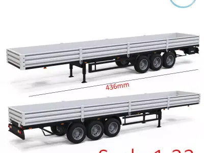 Trailer flatbed 3D model