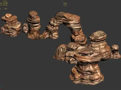 Stone Blood Festival Canyon - Stone 01 3D model