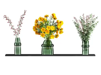 bouquet set 3D model 4