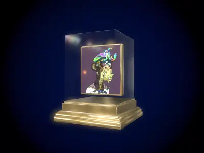 Mutant Ape 28 Gold Club Low-poly 3D model