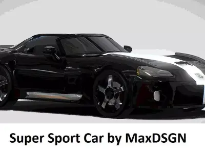 Super Sport Car 3D model Low-poly 3D model