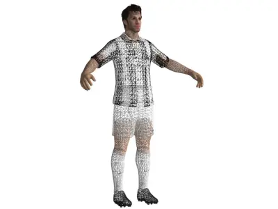 Football Player 02 Low-poly 3D model