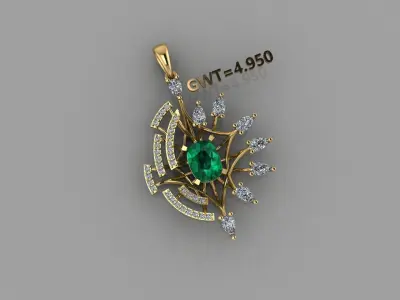Fashion unique pendent 3D print model