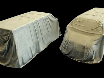 Car Cover g Low-poly 3D model