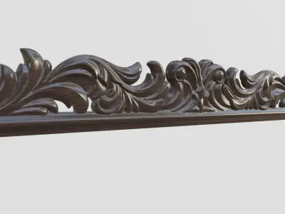 Wood Carved Frame 3D print model shop
