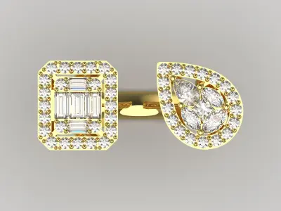 luxury diamond ring jr00116 3D print model