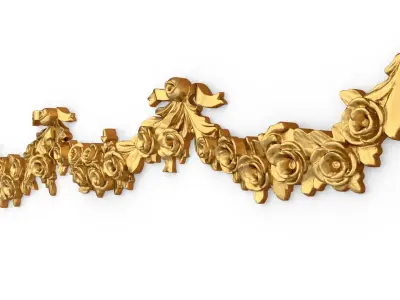 Classic carved decor ornament 406 3D model