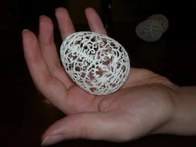 Floral Easter Egg 3D print model