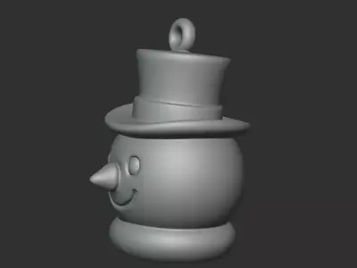 SNOWMAN HEAD ORNAMENT 3D print model