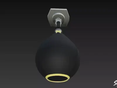 Black Speed Bag Low-poly 3D model