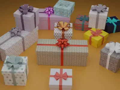 Gift Boxes 3D model