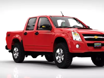 CHEVROLET D-MAX ENGINE GAS  Low-poly 3D model