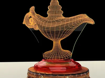 Chinese magic lam with display stand 3D model