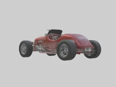 Classic Roadster Car Model Low-poly 3D model