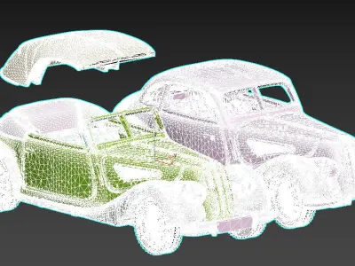 car retro 3D print model