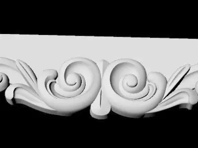 Central decor ornament for furniture 3D model 210