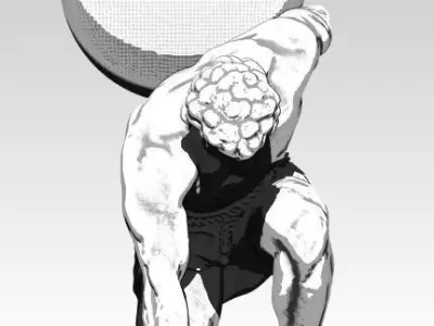 Man statue 3D print model