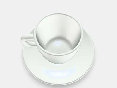 FARGKLAR Cup with saucer 1 Low-poly 3D model