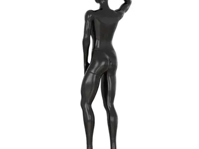 Female Black Faceless Mannequin 84 3D model