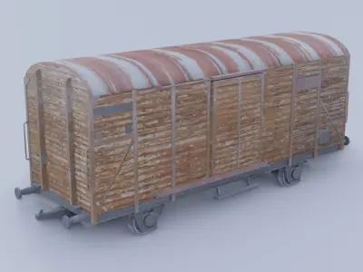 Old German boxcar 3D model