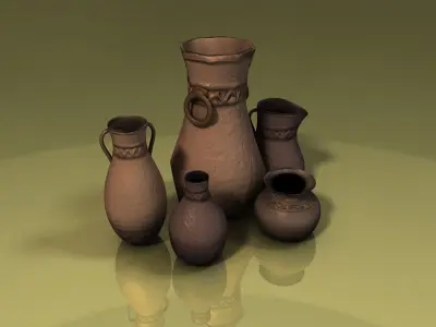 Ancient vases Vol4 Low-poly 3D model