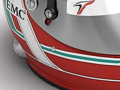 Helmet F1 2008 2009 Jarno Trulli 3D model