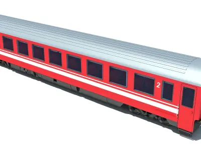 Train Passenger Car V11 3D model