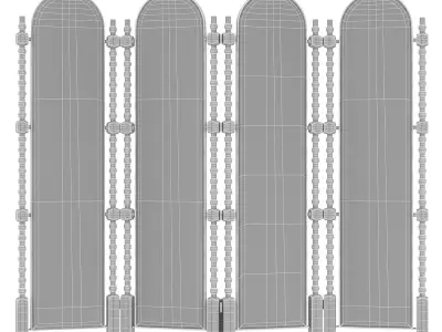 Screen partition 3D model