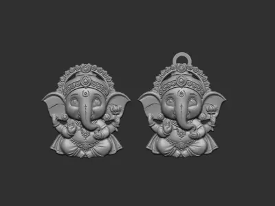 ganesha smile pentant cnc model 3D print model