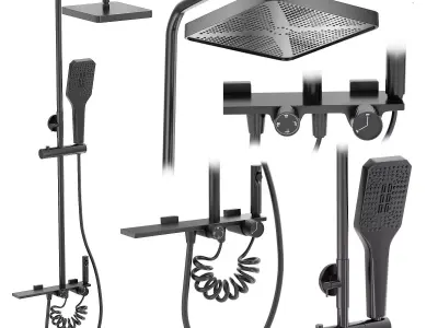 Shower Set REA HELIX 3D model