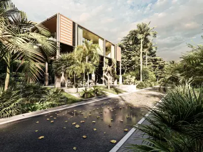 steel frame house 3D model