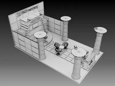 Booth Exhibition Stand a589a 3D model