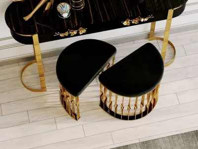 Console table with decor by Koket 3D model