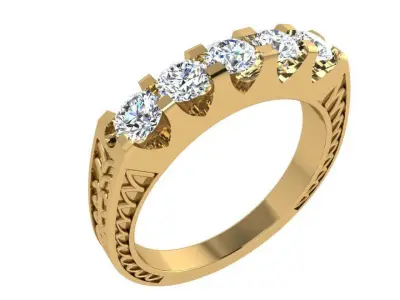 Diamond Engraving Ring 4247 3D print model