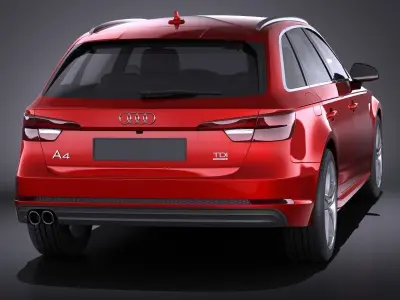 Audi A4 Avant 2016 VRAY 3D model