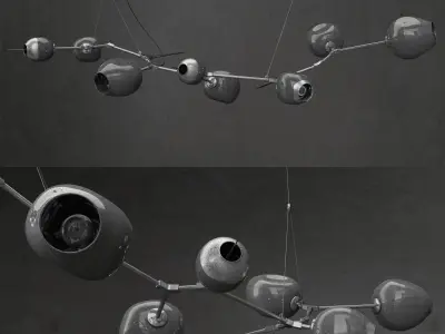 Branching bubble and Branching burst 3D model